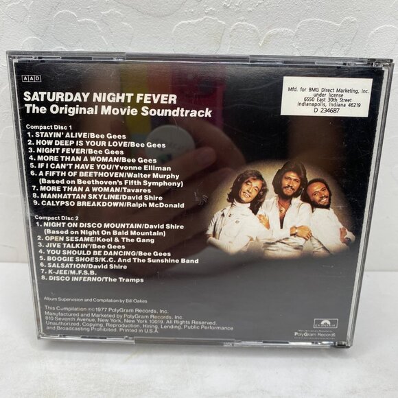 Vintage 1995 Saturday Night Fever Original Movie Soundtrack 2 CDs Bee Gees Disco - Picture 6 of 7